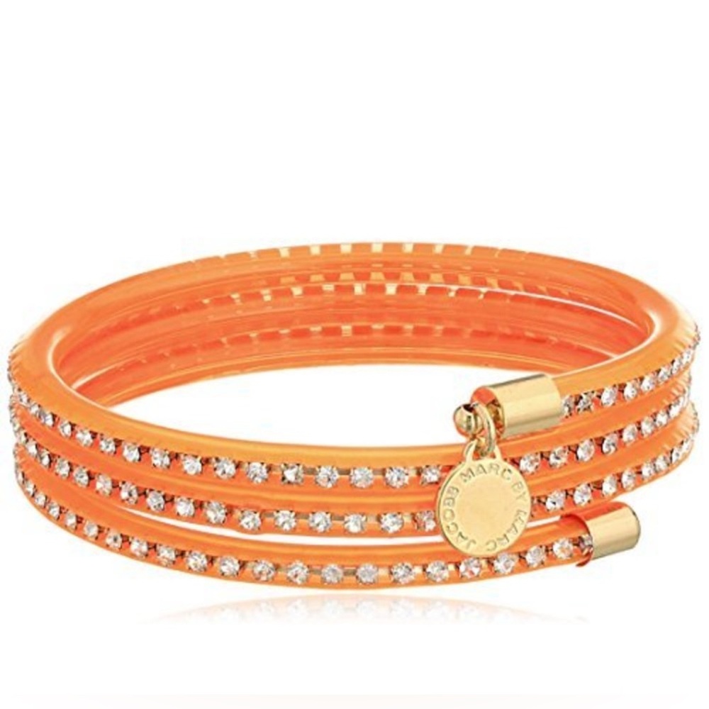 MARC BY MARC JACOBS Fluoro Orange Slinky Bangle Bracelet